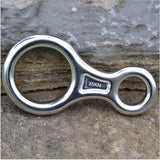 Maxbell Figure 8 Mountaineering Climbing Rappelling Ring Belay Device 35KN Black - Aladdin Shoppers