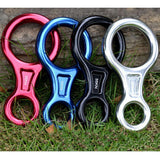 Maxbell Figure 8 Mountaineering Climbing Rappelling Ring Belay Device 35KN Black - Aladdin Shoppers