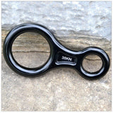 Maxbell Maxbell Figure 8 Mountaineering Climbing Rappelling Ring Belay Device 35KN Black