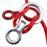 Maxbell Figure 8 Mountaineering Climbing Rappelling Ring Belay Device 35KN Black - Aladdin Shoppers