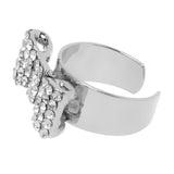 Maxbell Maxbell Women's Punk Crystal 3D Rhinestone Nail Art Knuckle Finger Tip Ring #19