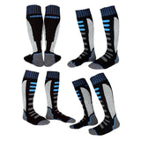 Maxbell 1 Pair Winter Thermal Long Ski Snowboarding Sport Socks EU 43-46 Black Blue