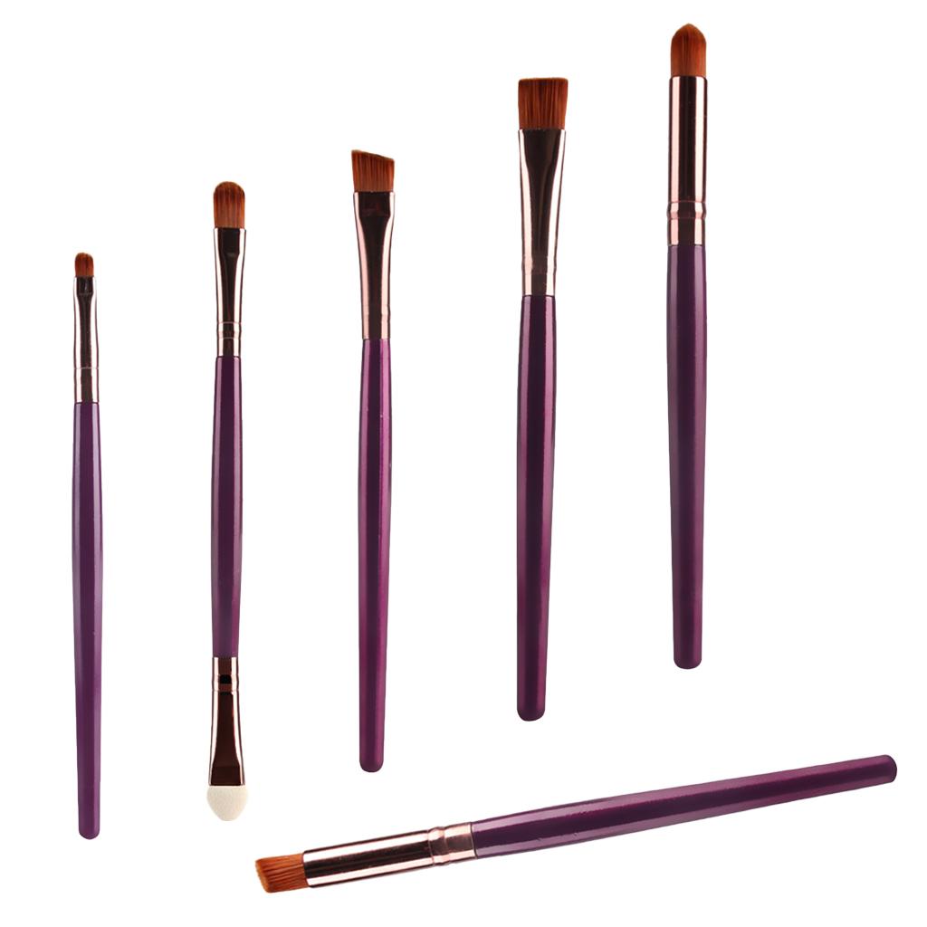 Maxbell 6PCs Makeup Eye Brushes Set Eyeliner Eyeshadow Blending Brushes Makeup Tool