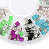 Maxbell Maxbell 3D Nail Art DIY Glitter Decoration Stickers Square Rivet Shaped