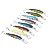 Maxbell Maxbell 4Pcs Plastic Fishing Hard Plastic Lures Crankbait 4# Treble Hooks Tackle