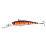 Maxbell Maxbell 4Pcs Plastic Fishing Hard Plastic Lures Crankbait 4# Treble Hooks Tackle
