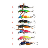 Maxbell Maxbell 4.5cm/3.6g Crankbait Bait Bee Body Bass Lures Fishing Tackle Treble Hooks