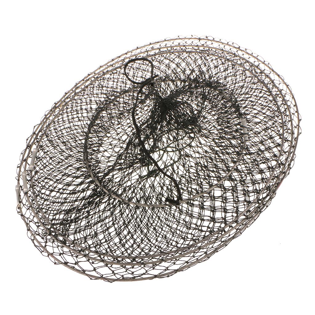 Maxbell Maxbell Foldable Fishing Keep Net Crab Fish Shrimp Crayfish Trap Cage 60cm - River Lake