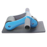 Maxbell Maxbell Abdominal Roller Wheel + Knee Pad Gym Home Workout Exercise Fitness Blue