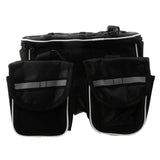 Maxbell Cycling Bike Bicycle Top Frame Pannier Front Tube Double Saddle Bag Black - Aladdin Shoppers