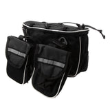 Maxbell Cycling Bike Bicycle Top Frame Pannier Front Tube Double Saddle Bag Black - Aladdin Shoppers