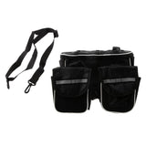 Maxbell Cycling Bike Bicycle Top Frame Pannier Front Tube Double Saddle Bag Black - Aladdin Shoppers