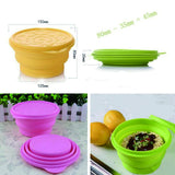 Maxbell Maxbell Silicone Folding Cup Bowl Set Collapsible Outdoor Travel Camping Tool Yellow