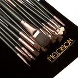 Maxbell Maxbell 15-Color Concealer Palette+20Pcs Eyebrow Lip Liner Makeup Brush Black Coffee