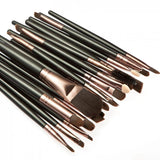 Maxbell Maxbell 15-Color Concealer Palette+20Pcs Eyebrow Lip Liner Makeup Brush Black Coffee