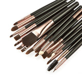 Maxbell Maxbell 15-Color Concealer Palette+20Pcs Eyebrow Lip Liner Makeup Brush Black Coffee