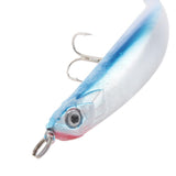 Maxbell 2pcs Topwater Fishing Lures Baits Crankbaits with Treble Hooks Green/Blue
