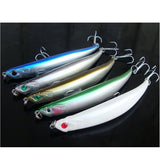 Maxbell 2pcs Topwater Fishing Lures Baits Crankbaits with Treble Hooks Green/Blue