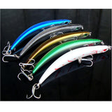 Maxbell 2pcs Topwater Fishing Lures Baits Crankbaits with Treble Hooks Green/Blue