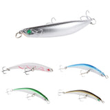 Maxbell 2pcs Topwater Fishing Lures Baits Crankbaits with Treble Hooks Green/Blue