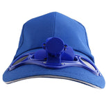 Maxbell Outdoor Sports Fishing Baseball Golf Solar Power Cooling Fan Hat Cap Blue - Aladdin Shoppers