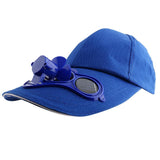 Maxbell Outdoor Sports Fishing Baseball Golf Solar Power Cooling Fan Hat Cap Blue - Aladdin Shoppers