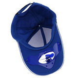 Maxbell Outdoor Sports Fishing Baseball Golf Solar Power Cooling Fan Hat Cap Blue - Aladdin Shoppers