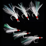 Maxbell 5 Pcs Kit Double Enhanced Carbon Steel Fishing Treble Hooks 4# - Aladdin Shoppers