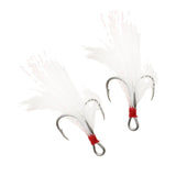 Maxbell 5 Pcs Kit Double Enhanced Carbon Steel Fishing Treble Hooks 4# - Aladdin Shoppers