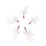 Maxbell 5 Pcs Kit Double Enhanced Carbon Steel Fishing Treble Hooks 4# - Aladdin Shoppers