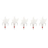 Maxbell 5 Pcs Kit Double Enhanced Carbon Steel Fishing Treble Hooks 4# - Aladdin Shoppers