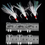 Maxbell 5 Pcs Kit Double Enhanced Carbon Steel Fishing Treble Hooks 4# - Aladdin Shoppers