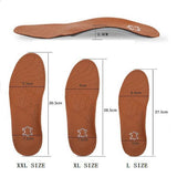 Maxbell Unisex 3D Full Length Leather Orthotic Insoles Arch Support Foot Cushion XXL - Aladdin Shoppers