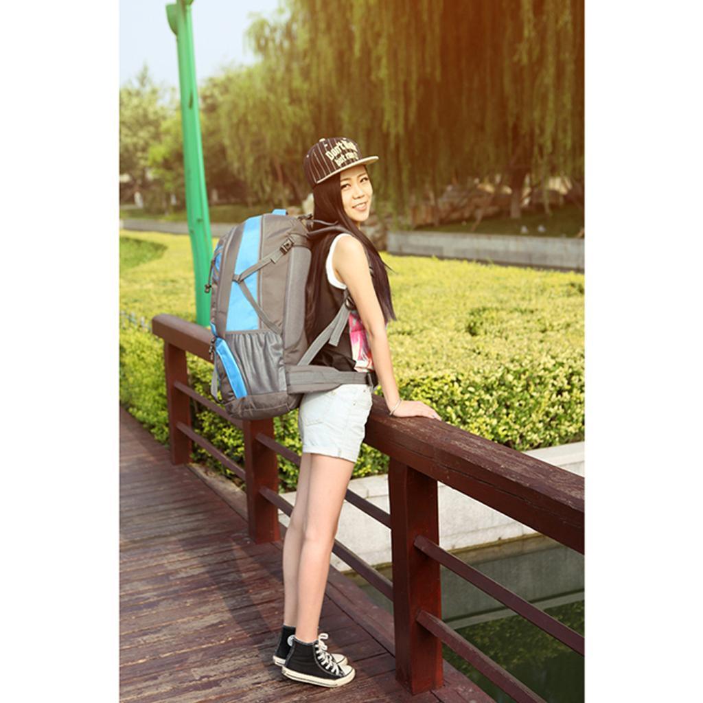 Maxbell Maxbell 60L Waterproof Outdoor Backpack Sport Hiking Travel Rucksack Bag Blue