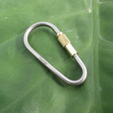 Maxbell Maxbell Outdoor Titanium Alloy Screw Locking Carabiner Hook Keychain Camping Buckle