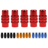 Maxbell Maxbell 5x Cycling MTB Bicycle Alluminum Alloy Presta Valve Cap Dust Cover Gold