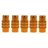 Maxbell Maxbell 5x Cycling MTB Bicycle Alluminum Alloy Presta Valve Cap Dust Cover Gold