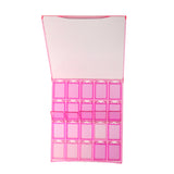 Maxbell Pink Empty Plastic Nail Art Case Glitter Powder Display Box Container Case