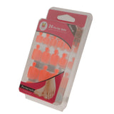 Maxbell 24pcs Pure Toe Nails Full Cover Pedicure False Nail Art Tips Light Orange - Aladdin Shoppers