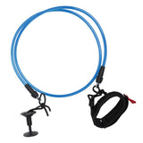 Maxbell Maxbell 4ft 5.5mm Straight Bodyboard Surfboard Leash & Bicep Wrist Cuff - Blue