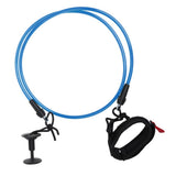 Maxbell Maxbell 4ft 5.5mm Straight Bodyboard Surfboard Leash & Bicep Wrist Cuff - Blue