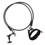 Maxbell Maxbell 5ft 5.5mm Straight Bodyboard Surfboard Leash & Bicep Wrist Cuff - Black