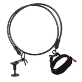 Maxbell Maxbell 5ft 5.5mm Straight Bodyboard Surfboard Leash & Bicep Wrist Cuff - Black