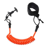 Maxbell 4ft 7mm Orange Coiled Bodyboard Surfboard SUP Bicep Wrist Surf Leash - Aladdin Shoppers