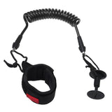 Maxbell 1 Pcs TPU Bodyboard Wrist Coil Leash Surf Board Coiled Cord 5FT 7MM Black - Aladdin Shoppers