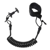 Maxbell 1 Pcs TPU Bodyboard Wrist Coil Leash Surf Board Coiled Cord 5FT 7MM Black - Aladdin Shoppers