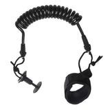 Maxbell 1 Pcs TPU Bodyboard Wrist Coil Leash Surf Board Coiled Cord 5FT 7MM Black - Aladdin Shoppers