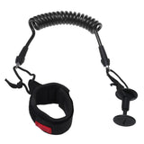 Maxbell 1 Pcs TPU Bodyboard Wrist Coil Leash Surf Board Coiled Cord 5FT 7MM Black - Aladdin Shoppers