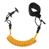 Maxbell Maxbell 1 Pcs TPU Bodyboard Wrist Coil Leash Surf Board Coiled Cord 5FT 7MM Yellow