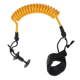 Maxbell Maxbell 1 Pcs TPU Bodyboard Wrist Coil Leash Surf Board Coiled Cord 5FT 7MM Yellow